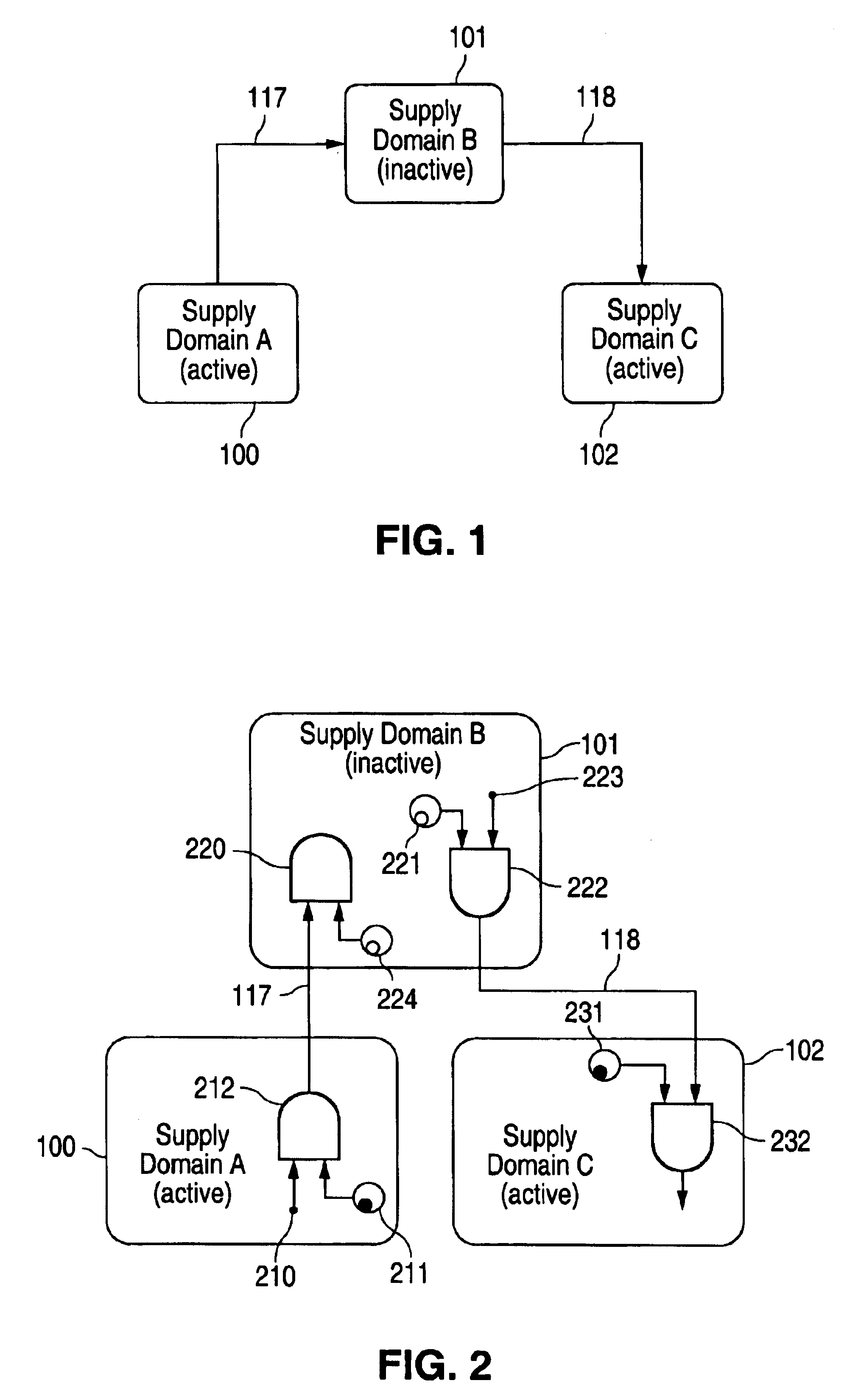 Apparatus and method for providing multiple power supply voltages to an integrated circuit