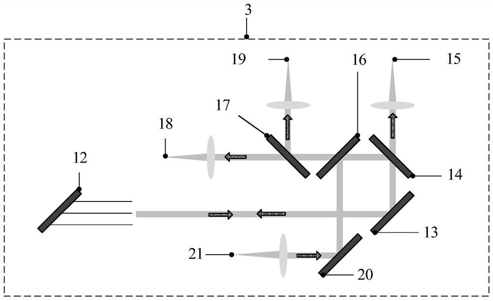 Assembly and inspection system for optical relay unit of laser communication terminal and detection method based on it