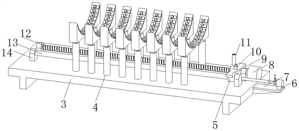 Large-size pipe surface rust removal device for pipe machining and rust removal method thereof