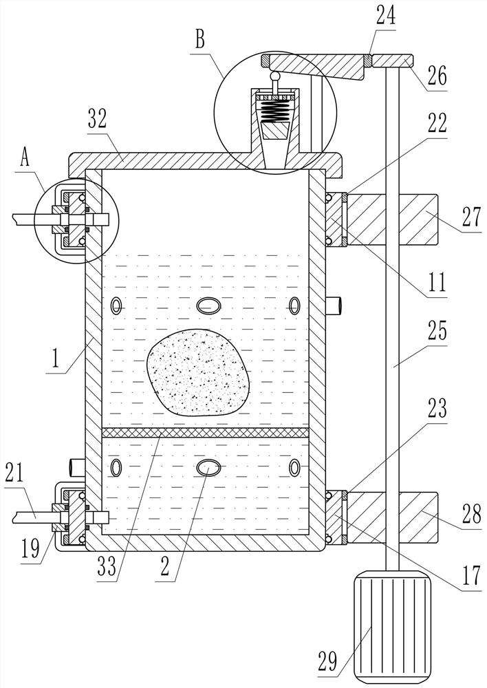 Cleaning device for orthopedic slices after decalcification