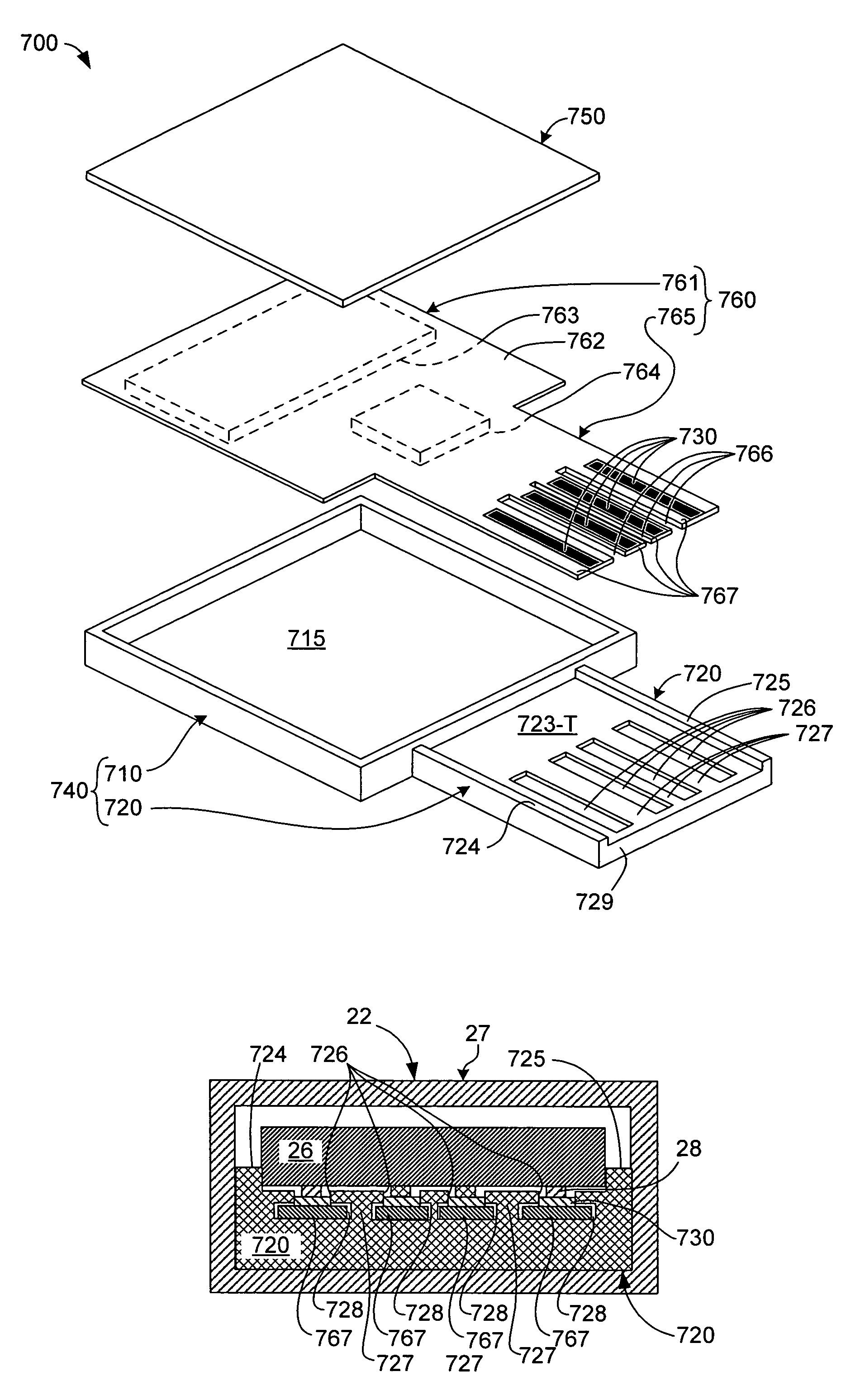 Low-profile USB connector without metal case