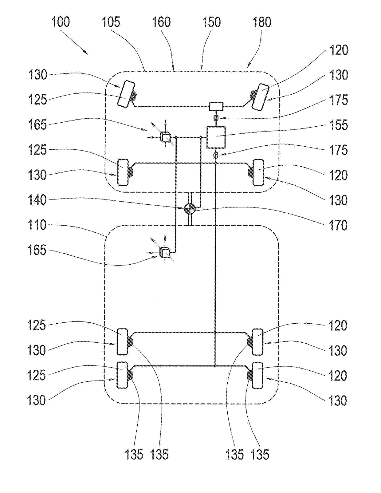 Stabilization of a vehicle combination