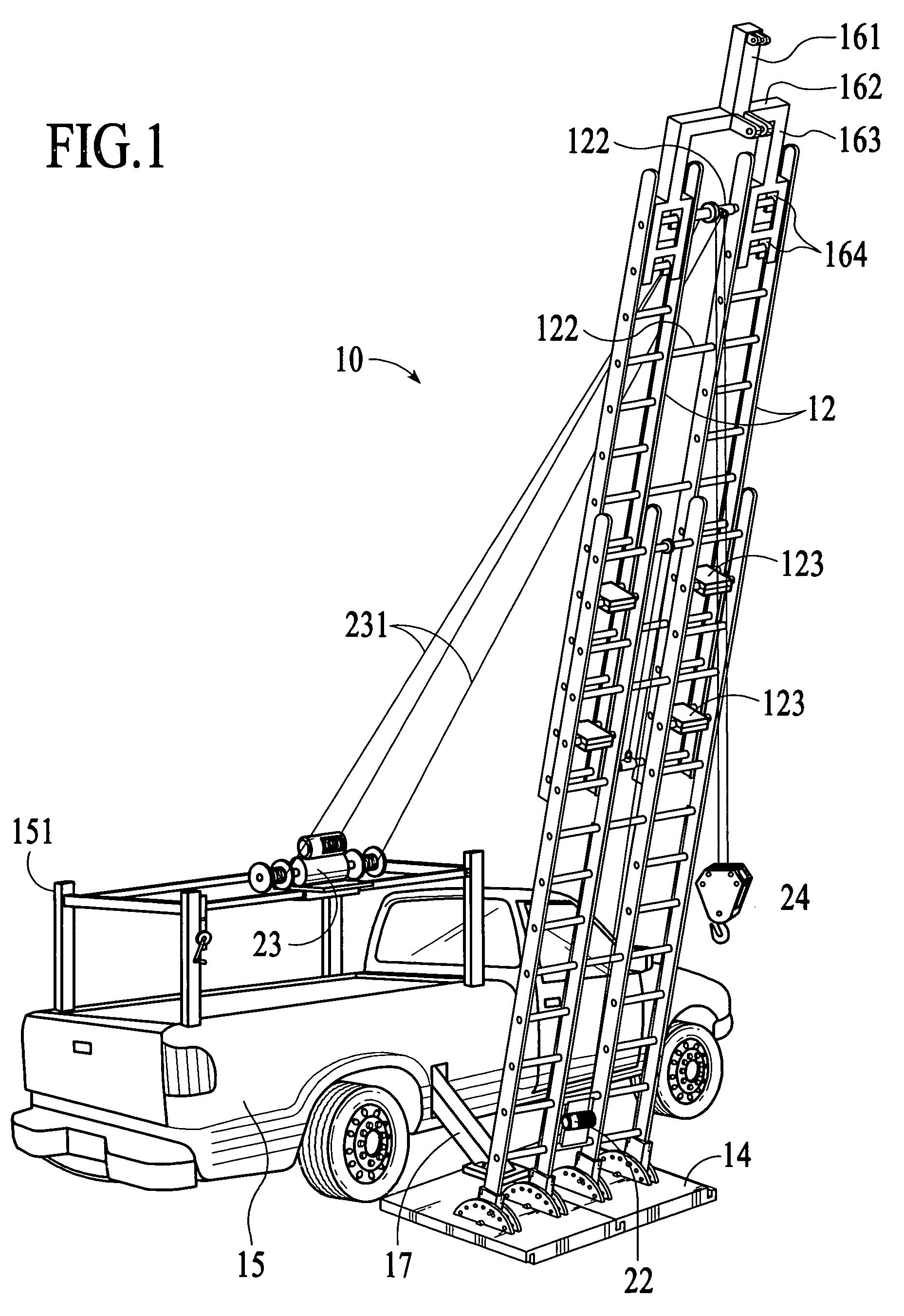 Ladder elevator device