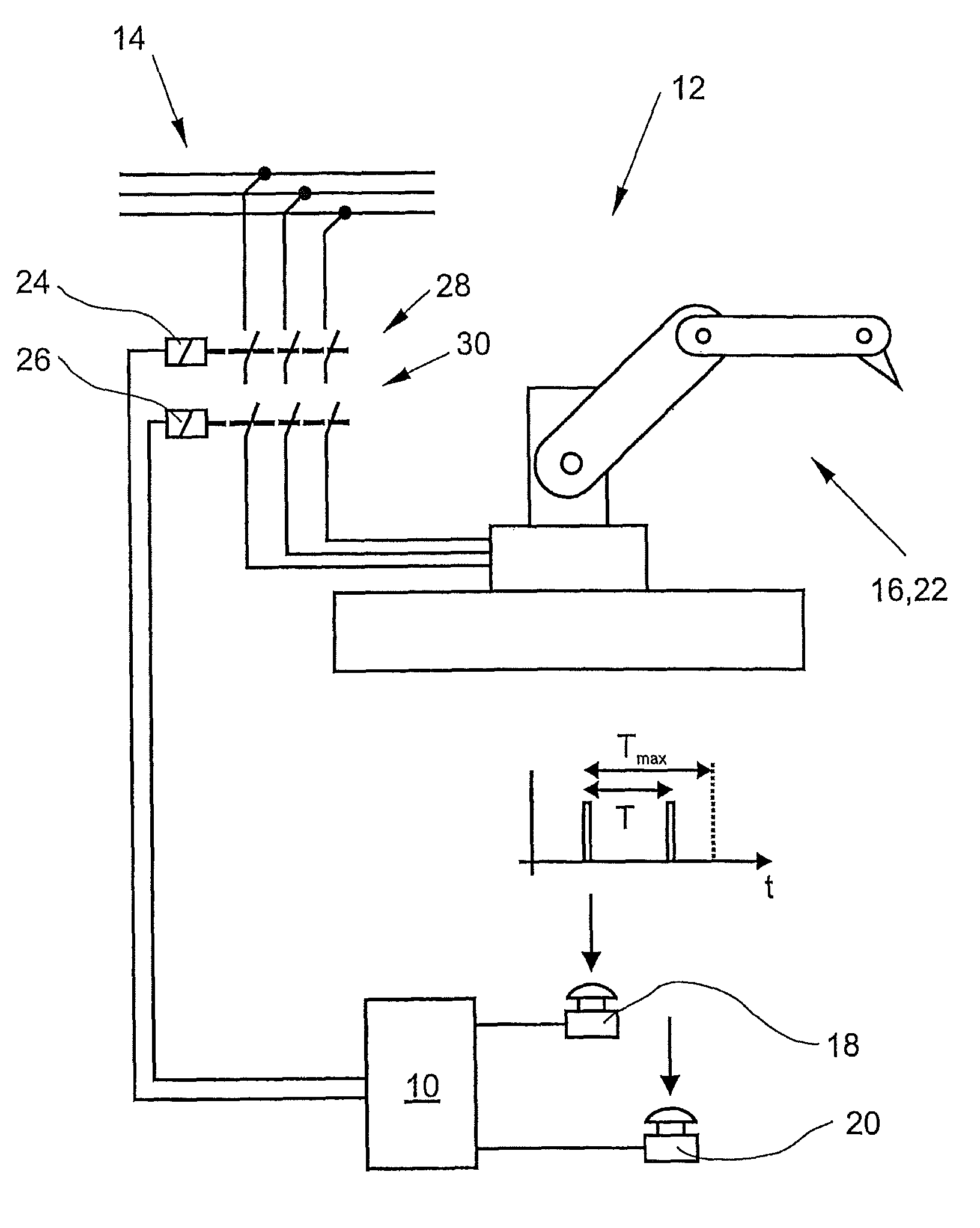 Safety switching apparatus and method for safely switching an electrical load on and off