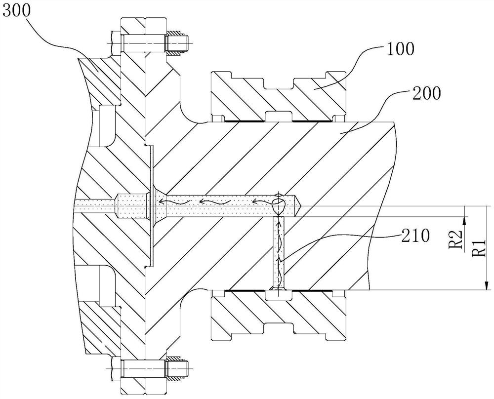 Synchronous automatic clutch oil supply slip ring suitable for high rotating speed