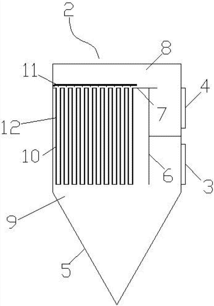 Combined type radial dust removal and denitration reactor