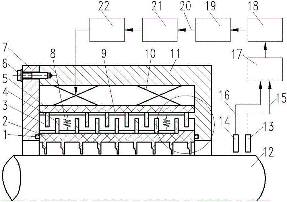 Seal damping vibration attenuation device with self-adaptive eccentricity adjustment function