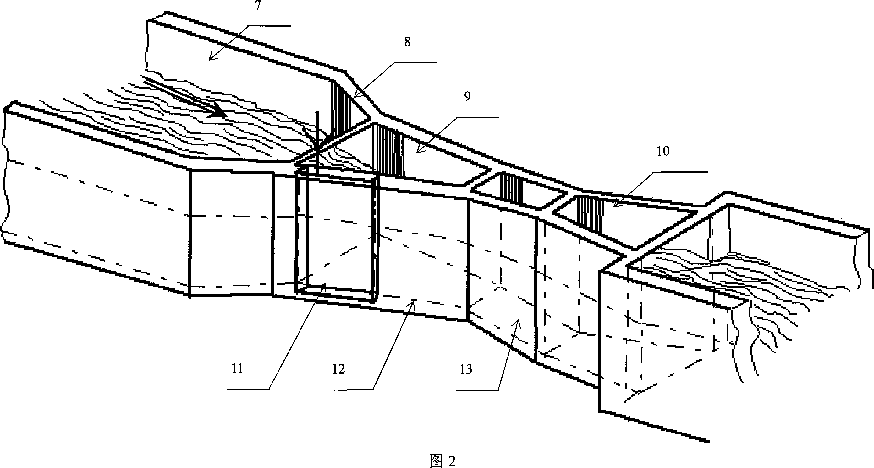 Trough body flow detecting plate type intelligent device use method