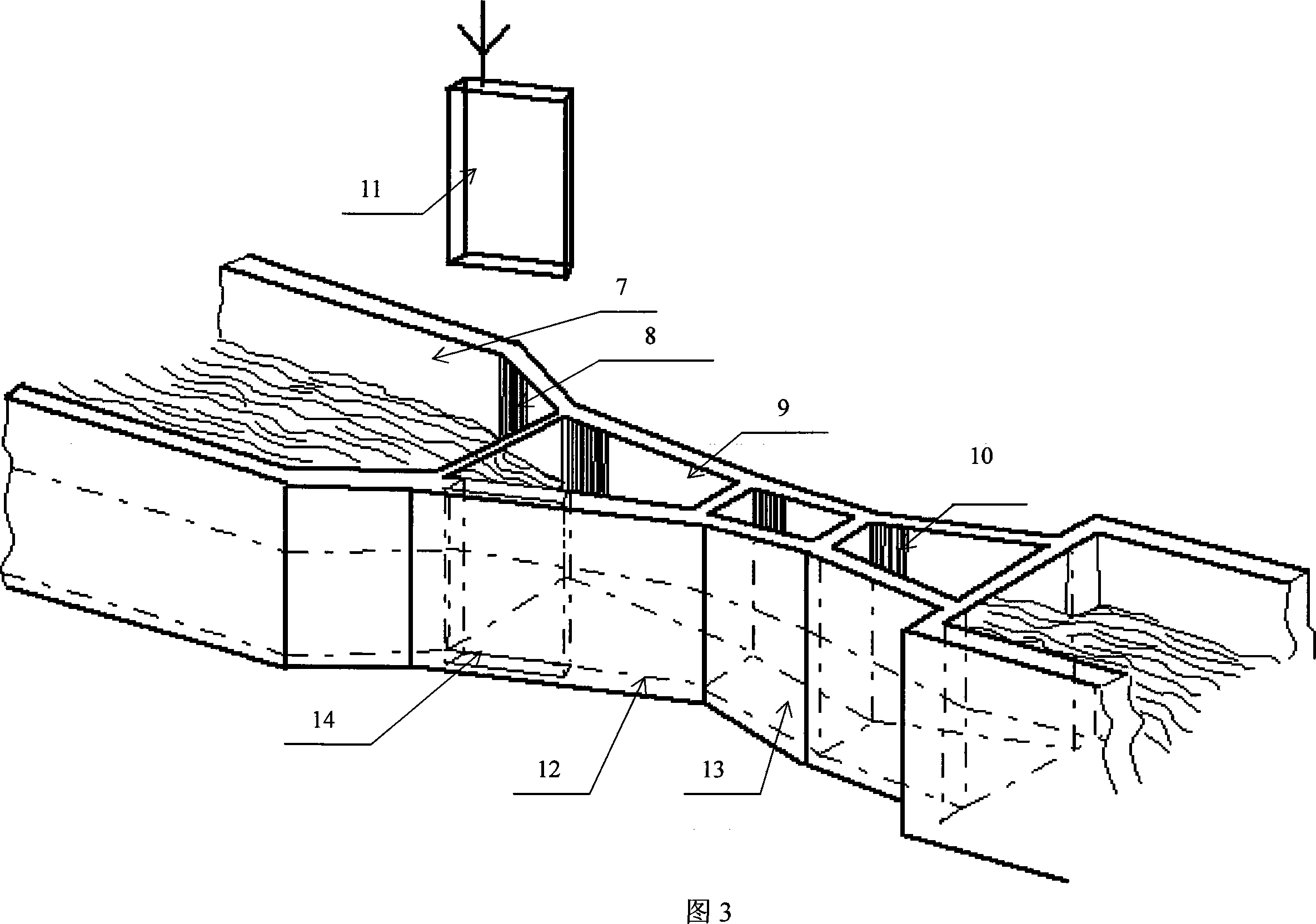 Trough body flow detecting plate type intelligent device use method