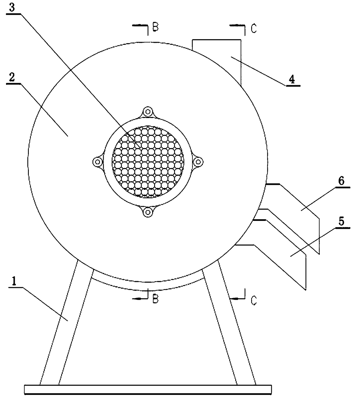 Coal ash layered smashing device for chemical experiment