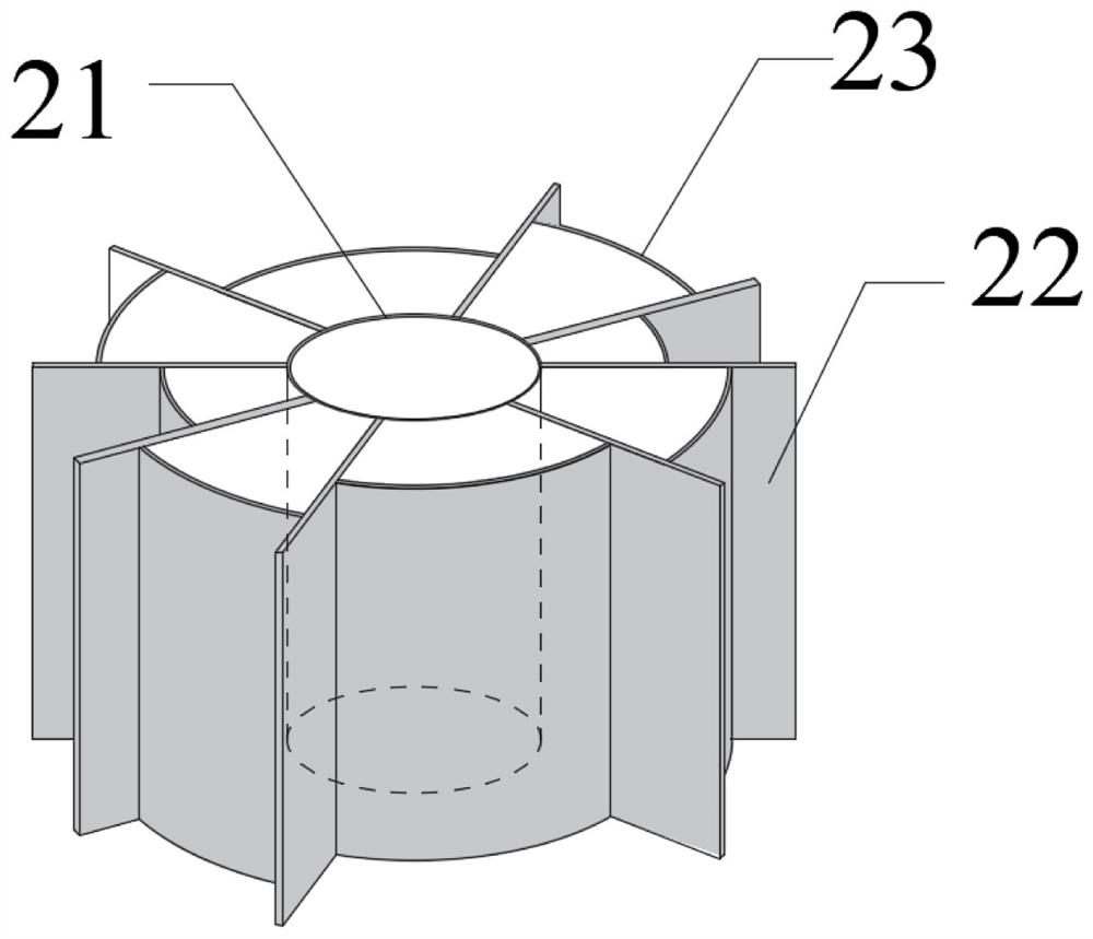 Offshore wind power single pile-friction wing composite foundation and its construction method