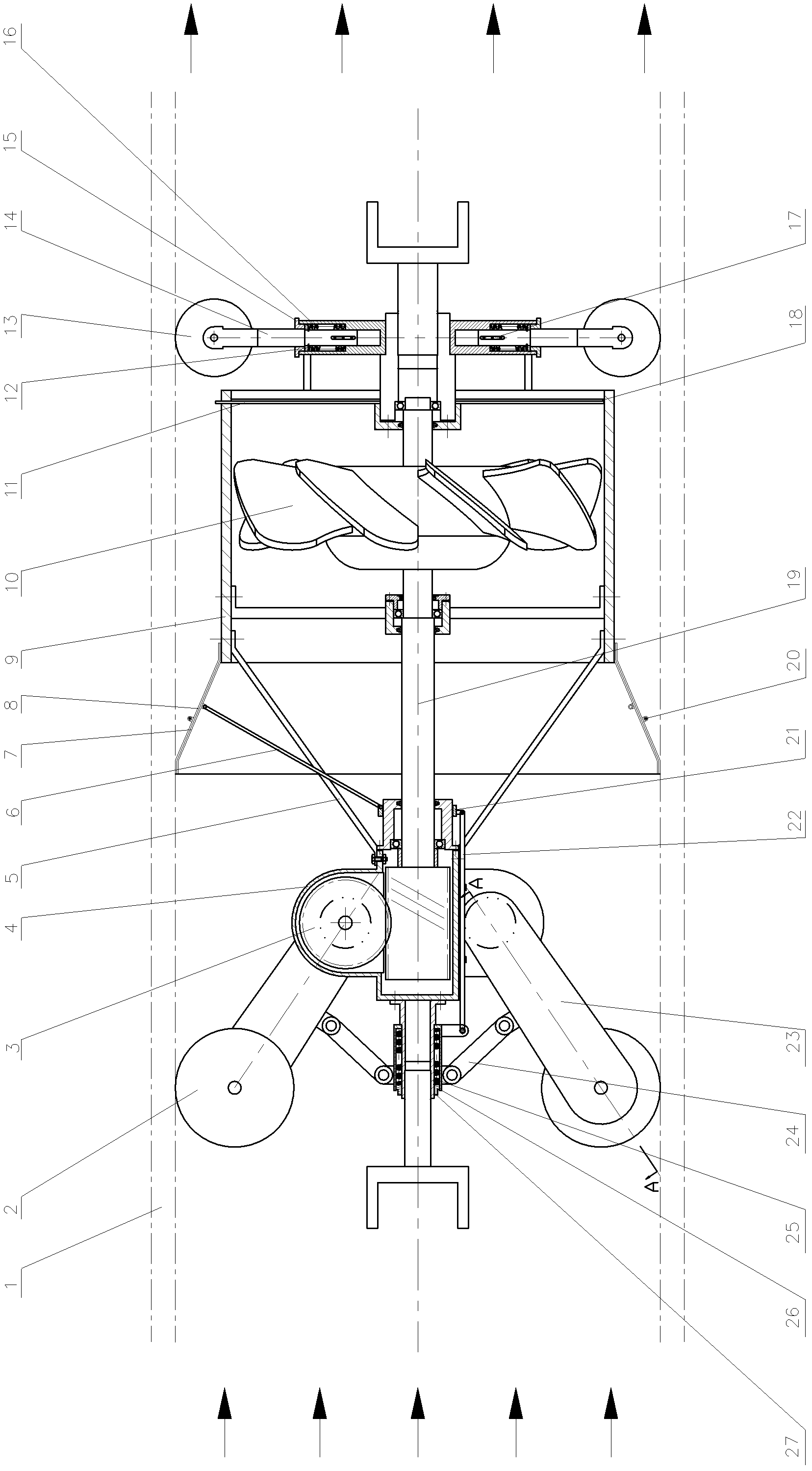 Fluid-driven self-adaption pipeline crawler