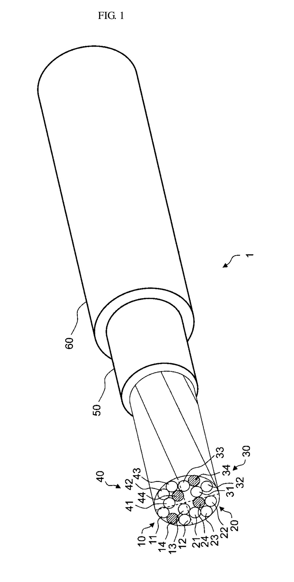 Multi-core cable and production method therefor