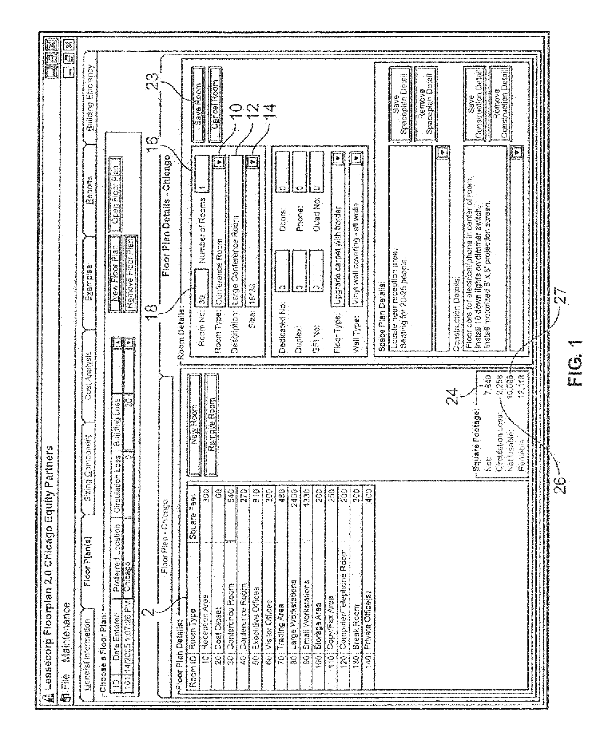 System and method for evaluating space efficiency for office users