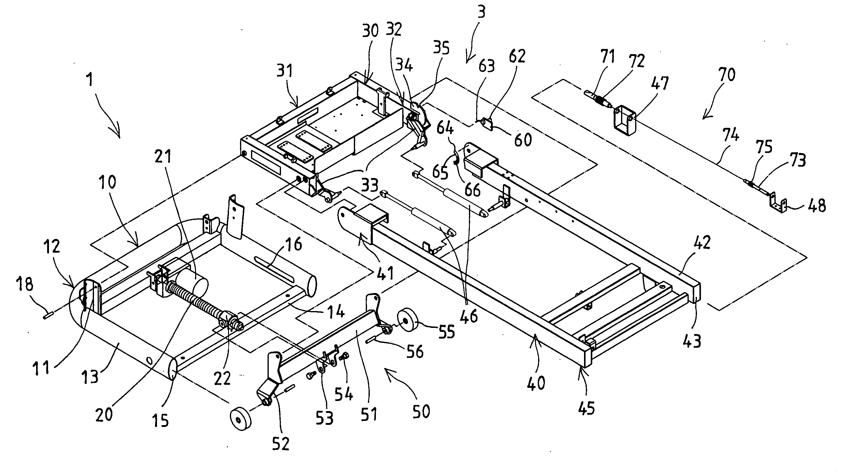 Foldable treadmill