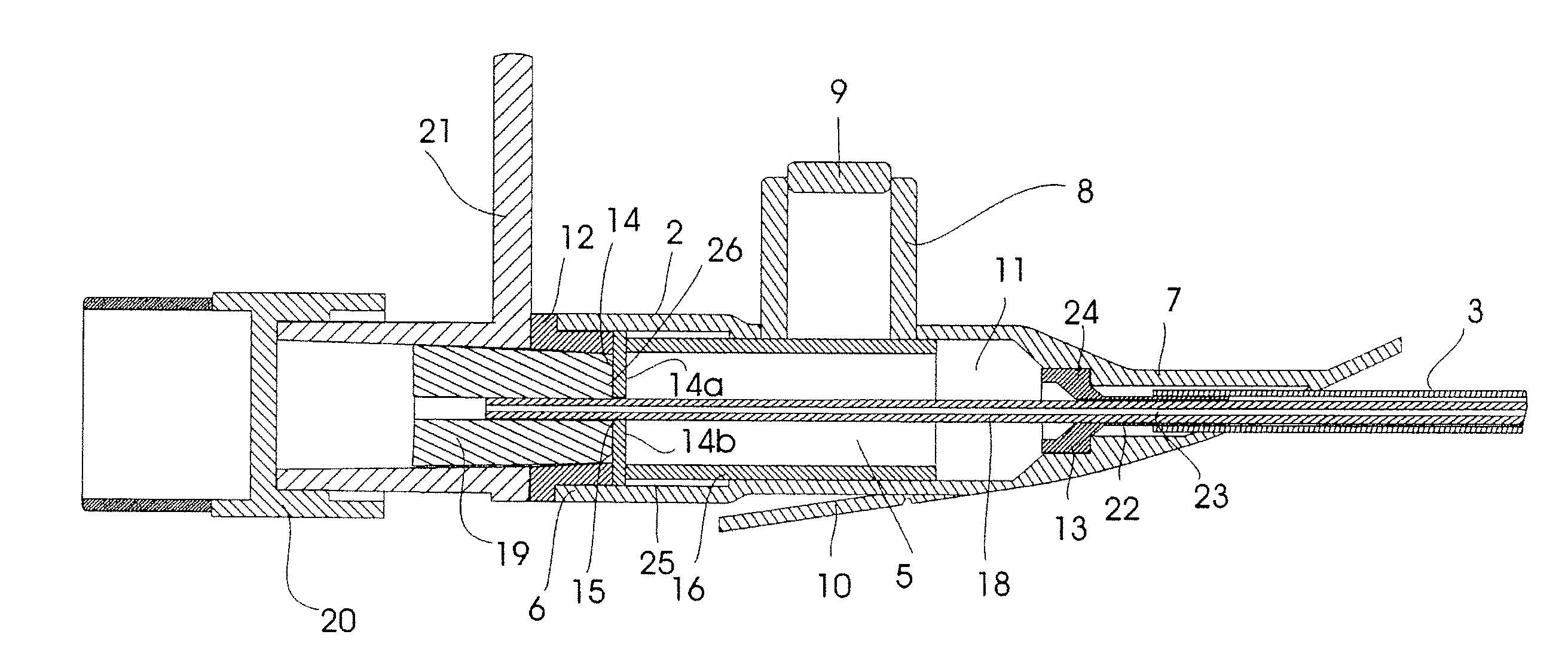 Peripheral catheter assembly and method of using it