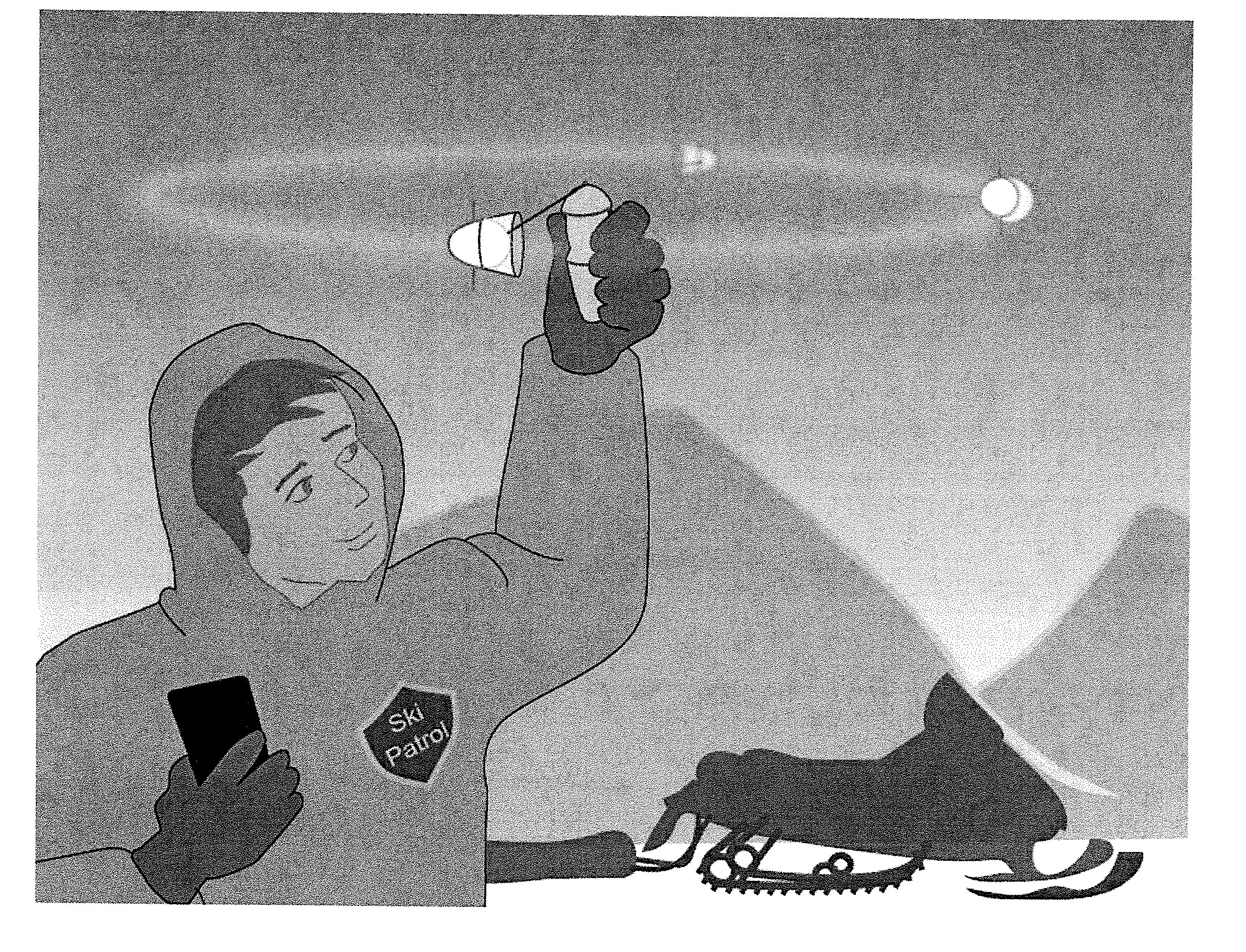 Holonomically constrained (tethered) spin-around locator