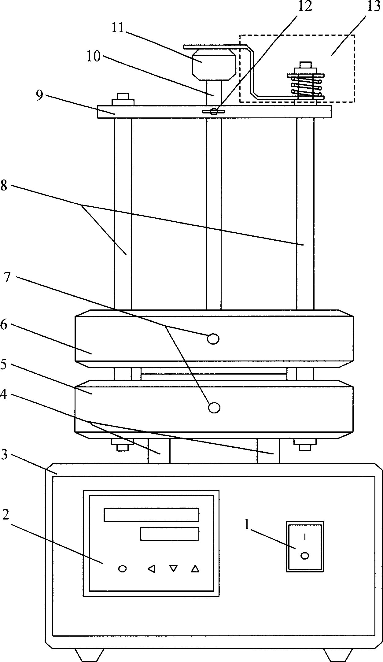 Hot press for membrane/sheet detection sample of thermoplastic macromolecule material