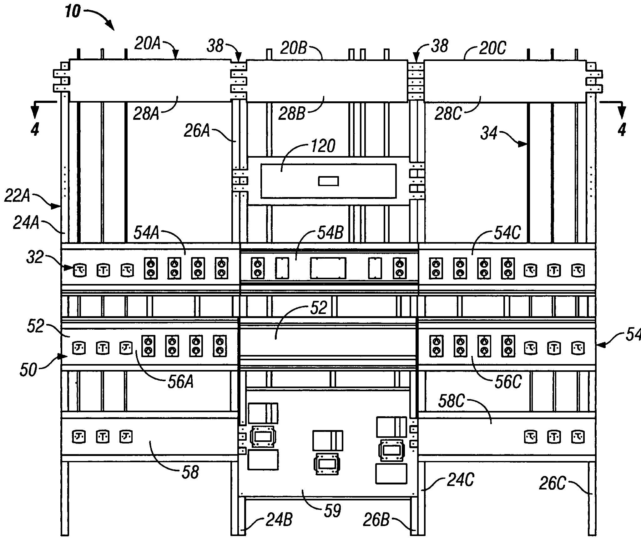 Modular in-wall medical services outlet system