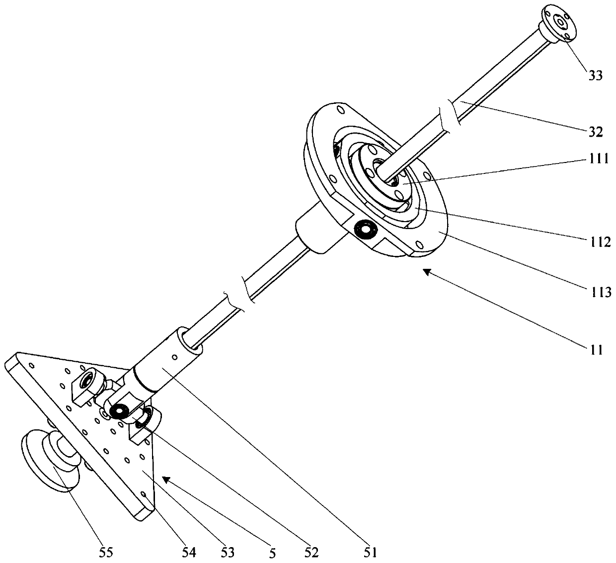 Parallel sorting robot driven by ropes tensioned through driven springs