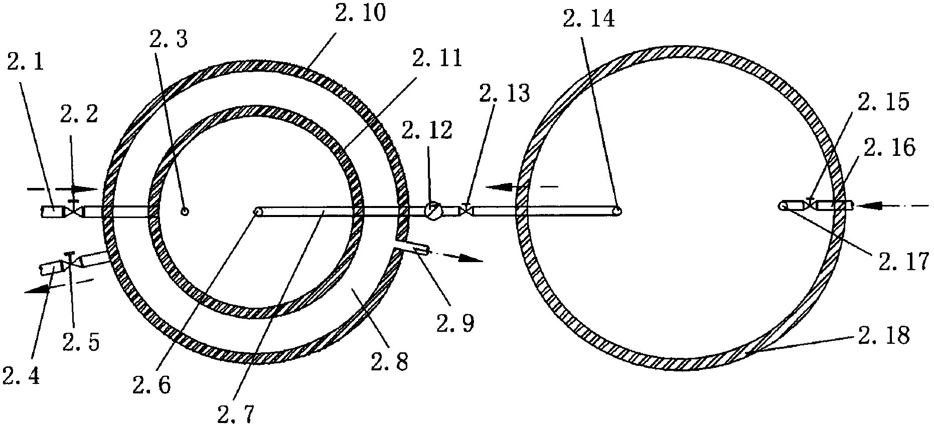 Ultra-filtration device for rural domestic wastewater