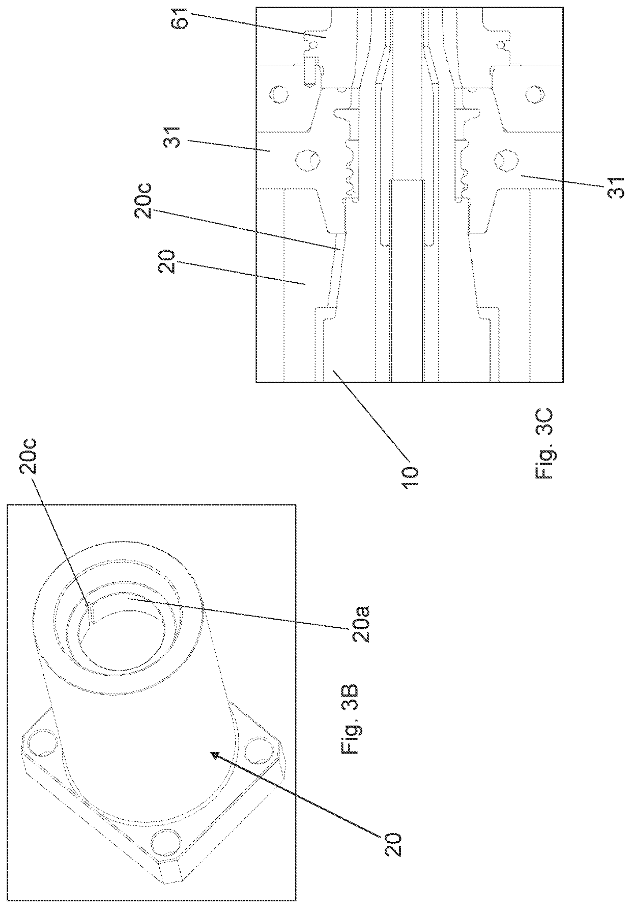 Apparatus and process for molding bottle preforms