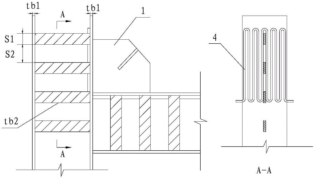 Installation and construction method for energy-dissipating type buckling-restrained brace