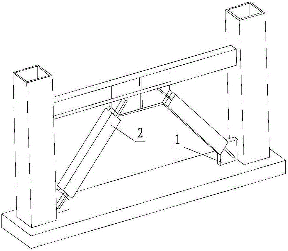 Installation and construction method for energy-dissipating type buckling-restrained brace