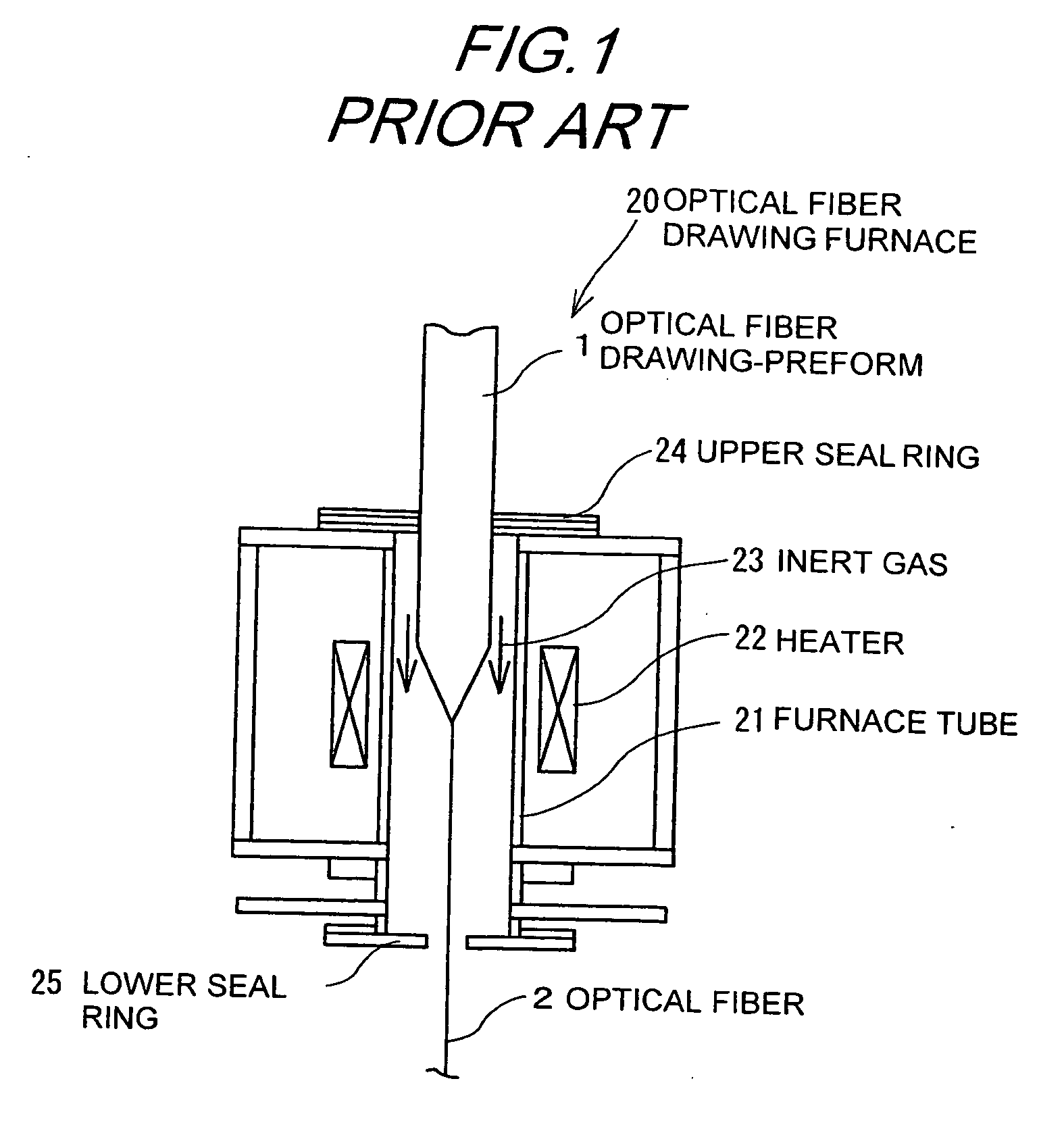 Optical fiber drawing apparatus, sealing mechanism for the same, and method for drawing an optical fiber