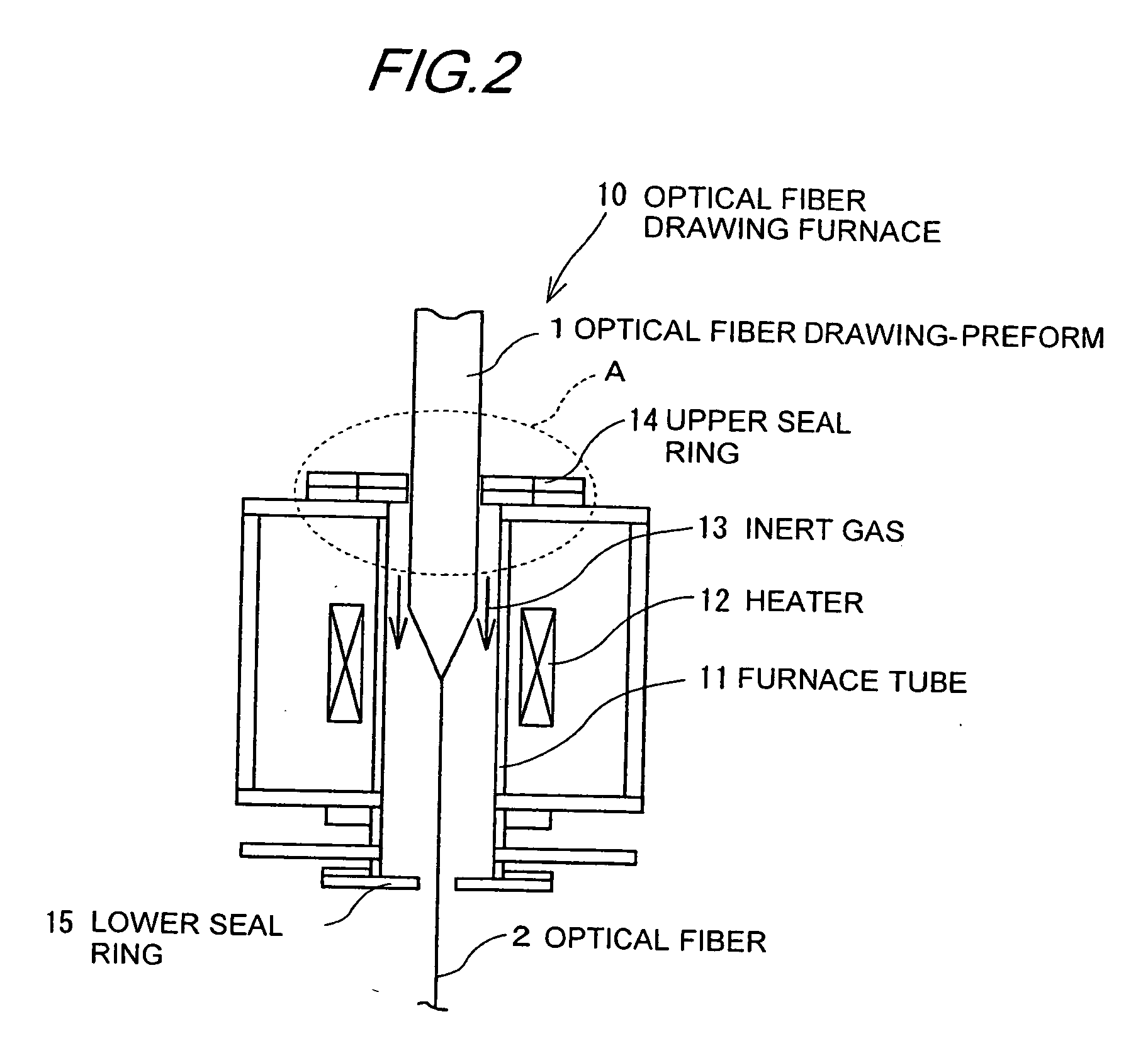 Optical fiber drawing apparatus, sealing mechanism for the same, and method for drawing an optical fiber