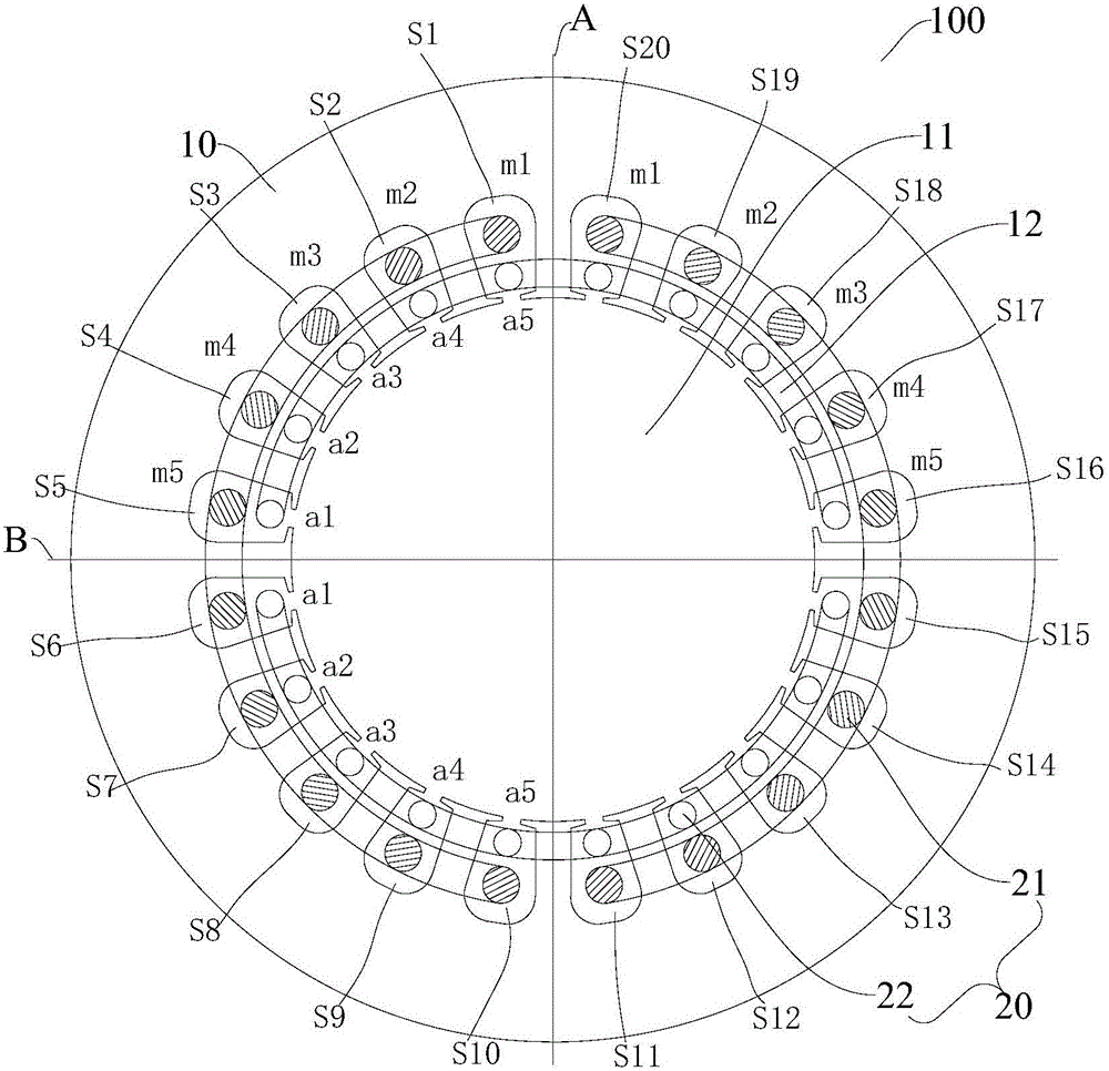 Stator assembly and motor equipped with same, compressor, and refrigeration equipment