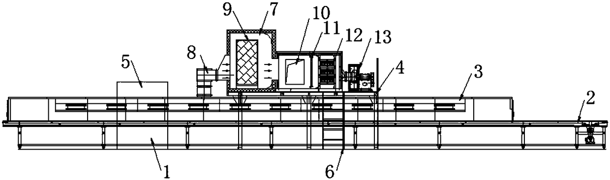 Plastic wire roaster hot air heating energy utilization device