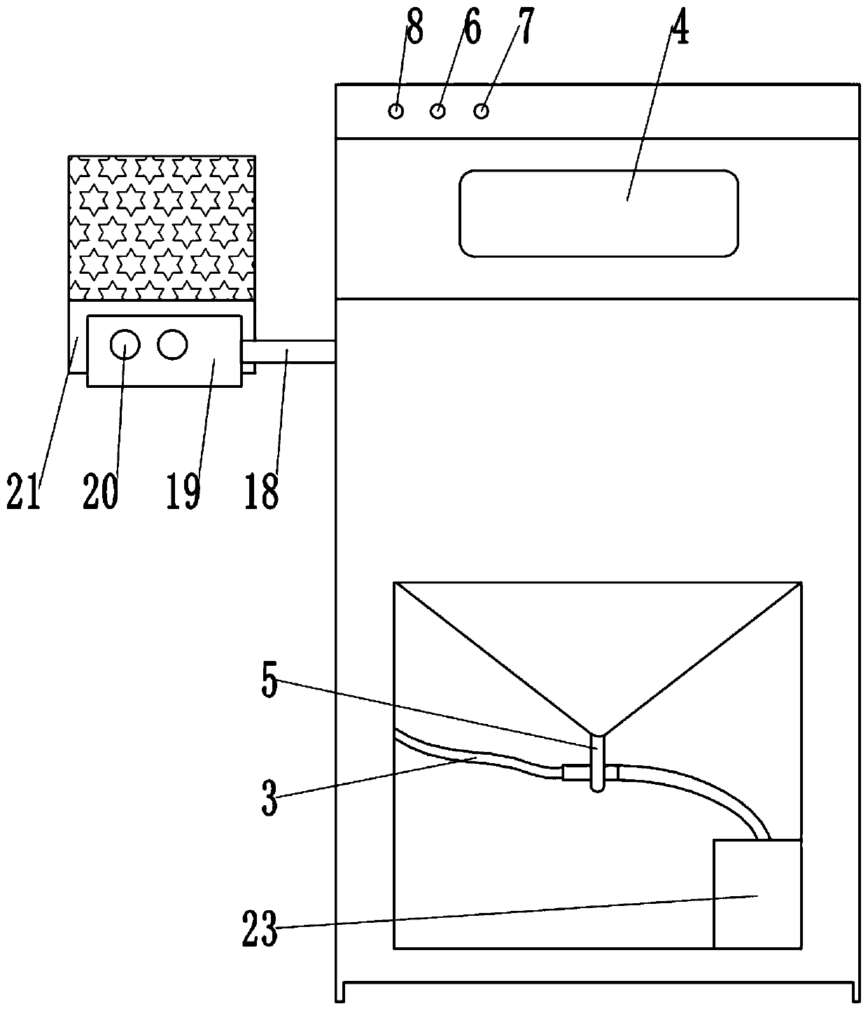 Sand blasting process applied to environment-friendly box variable shell