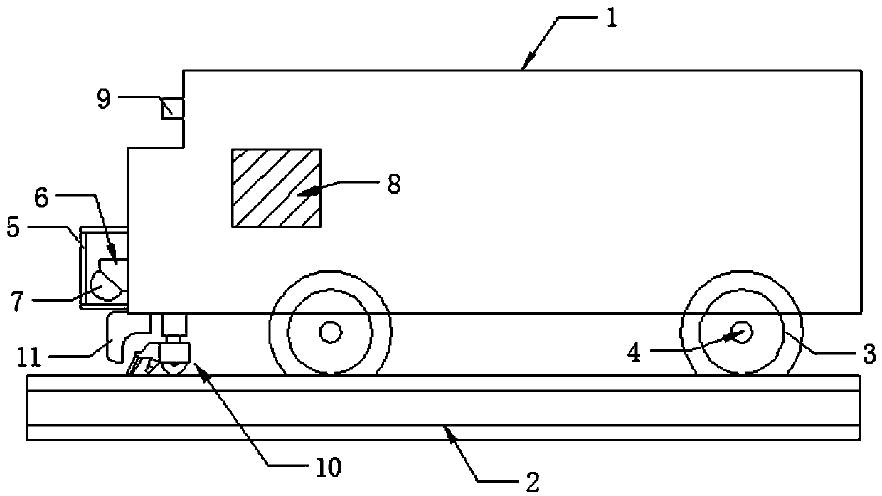 Derailment prevention device suitable for mine narrow-gauge trams