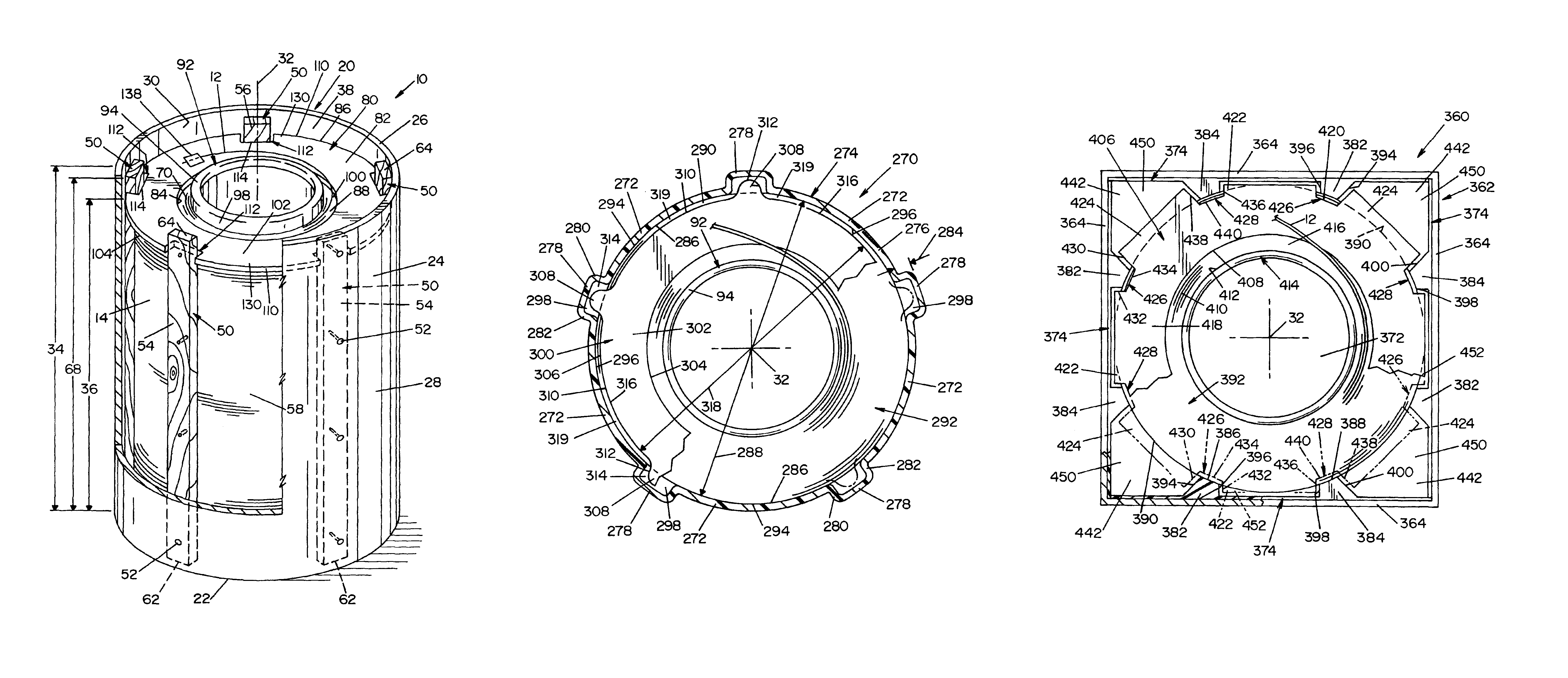 Welding wire container with ribbed walls and a mating retainer ring