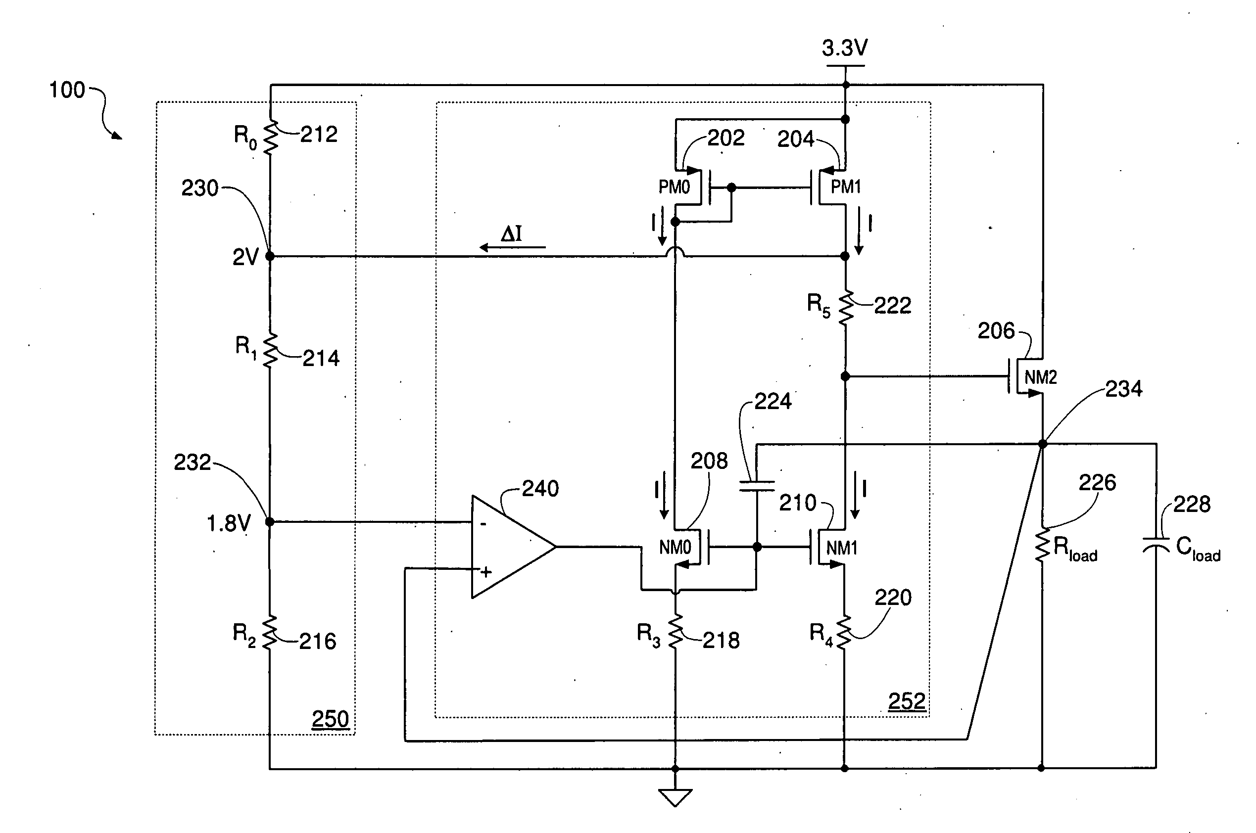 Voltage regulator with inherent voltage clamping