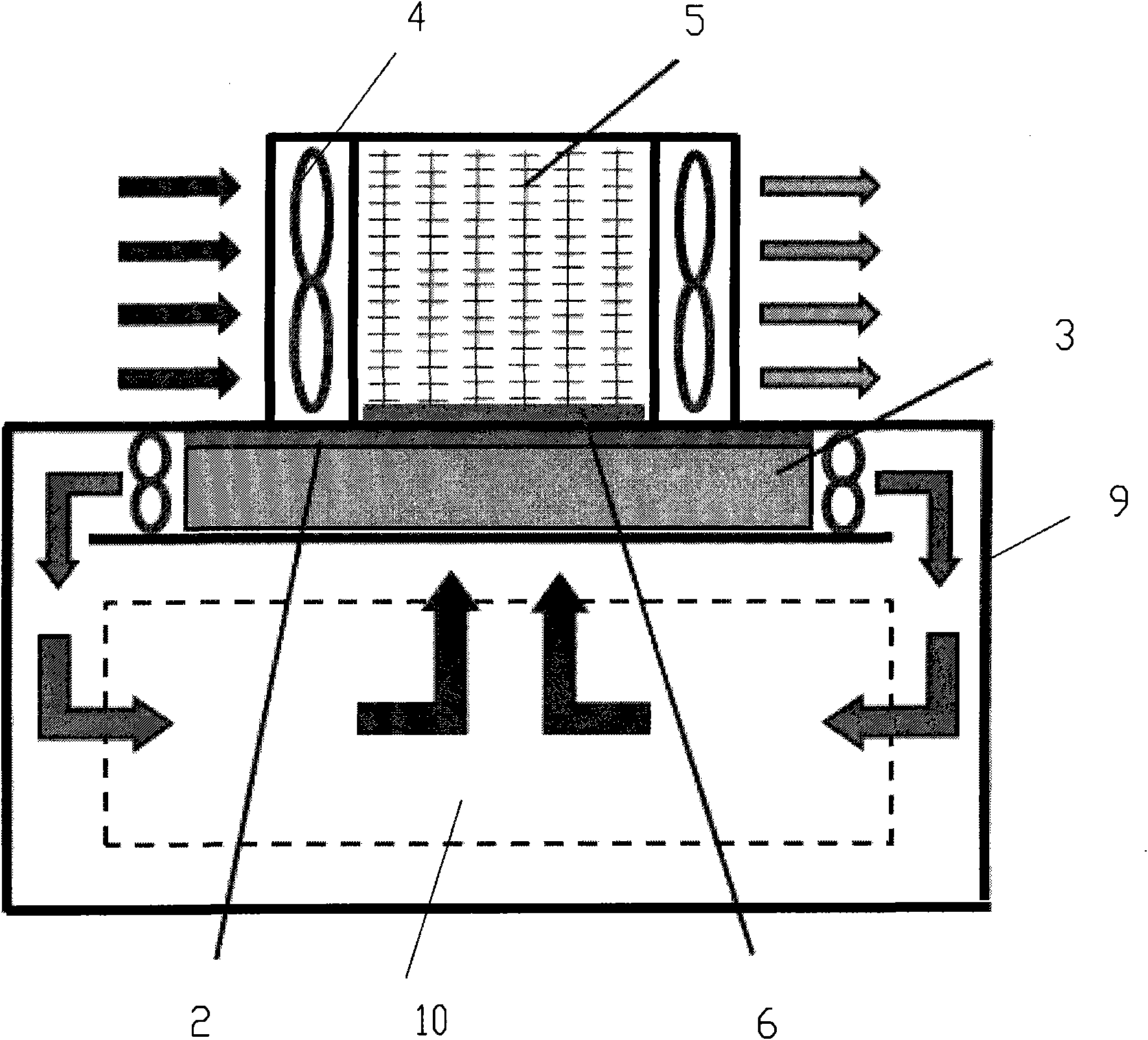 Cooler for hot plate-type wind generating set