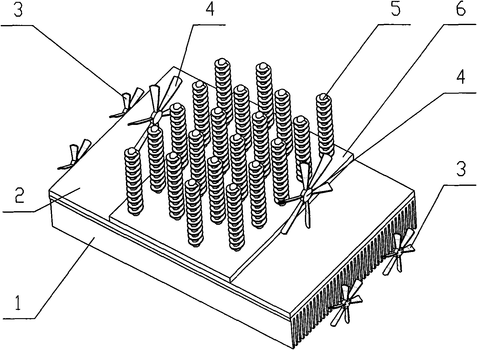 Cooler for hot plate-type wind generating set