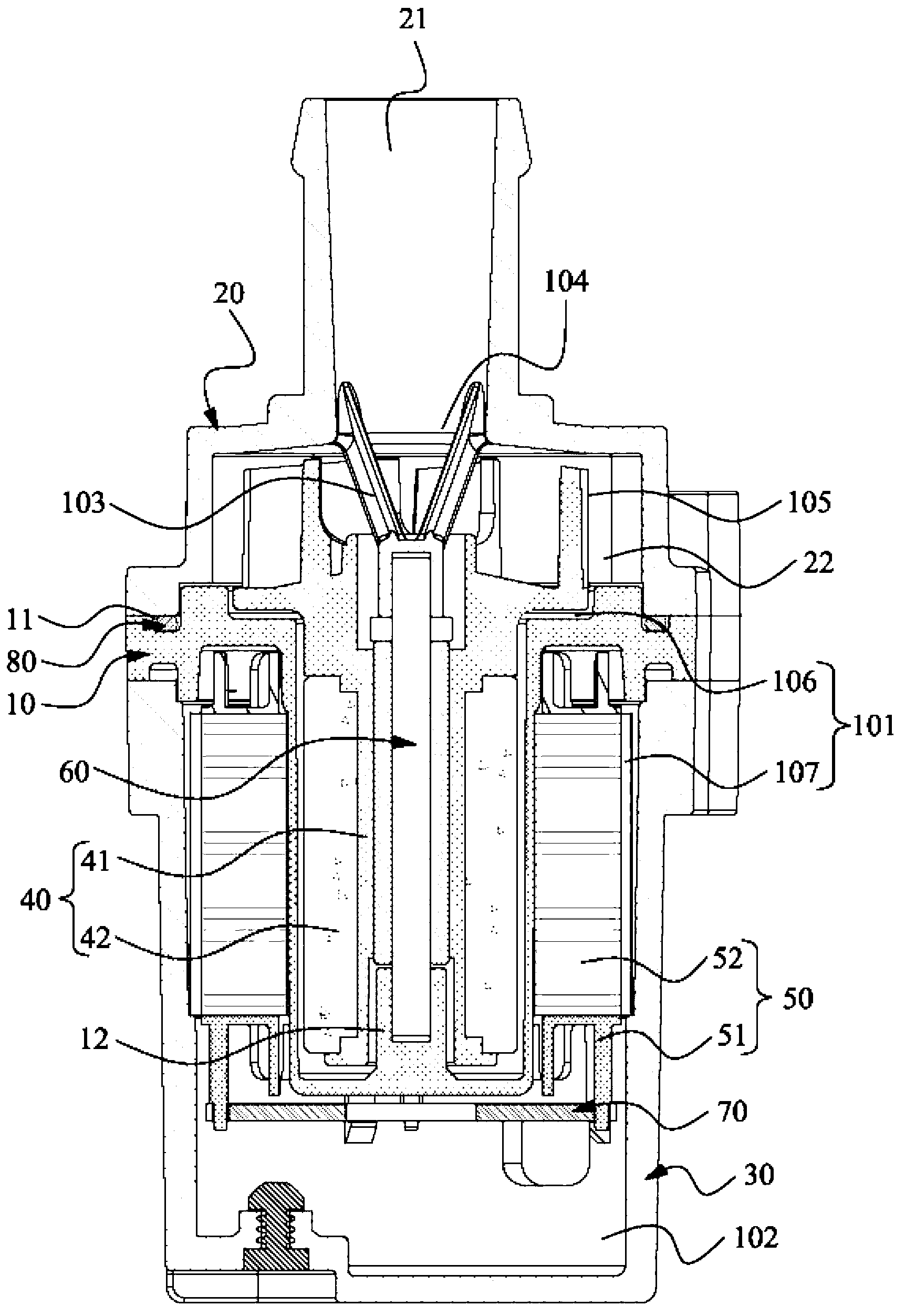 Electronic water pump for automobile