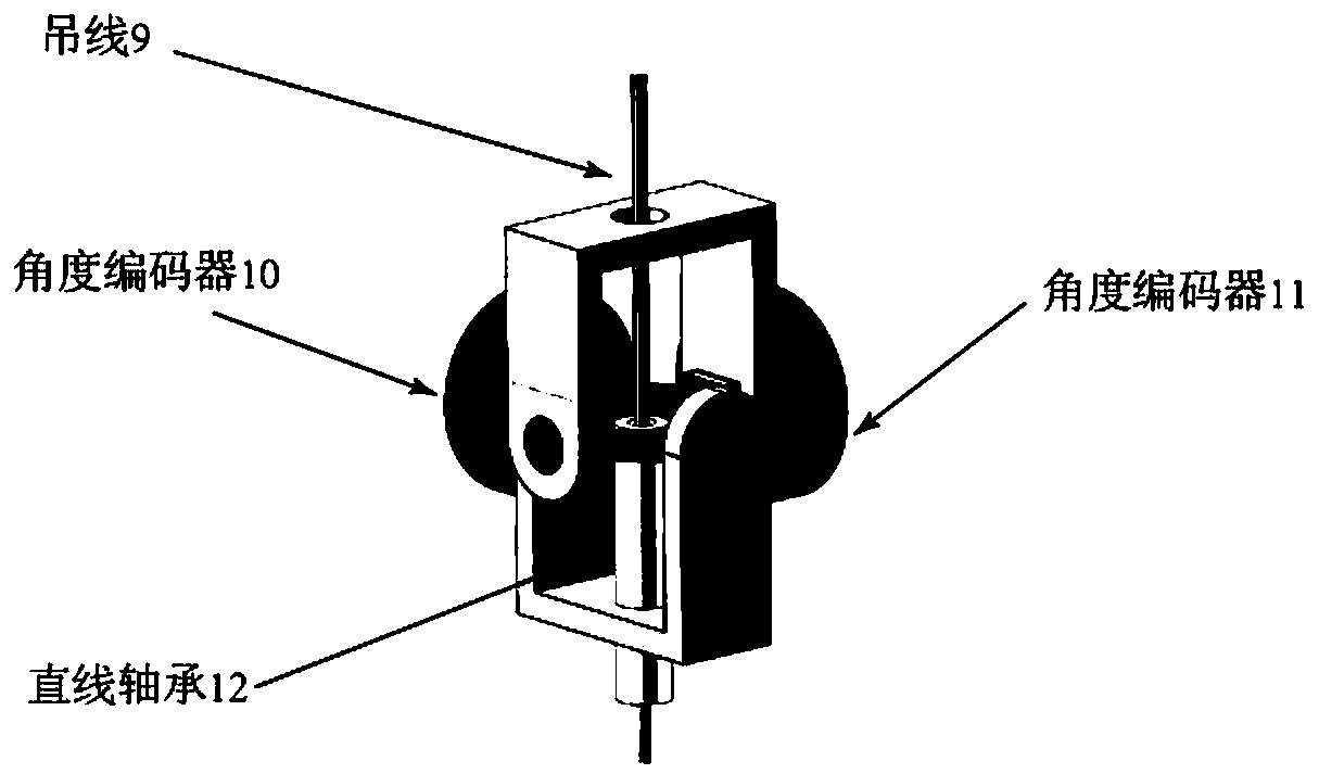 Suspension type gravity unloading system based on magnetic trolley