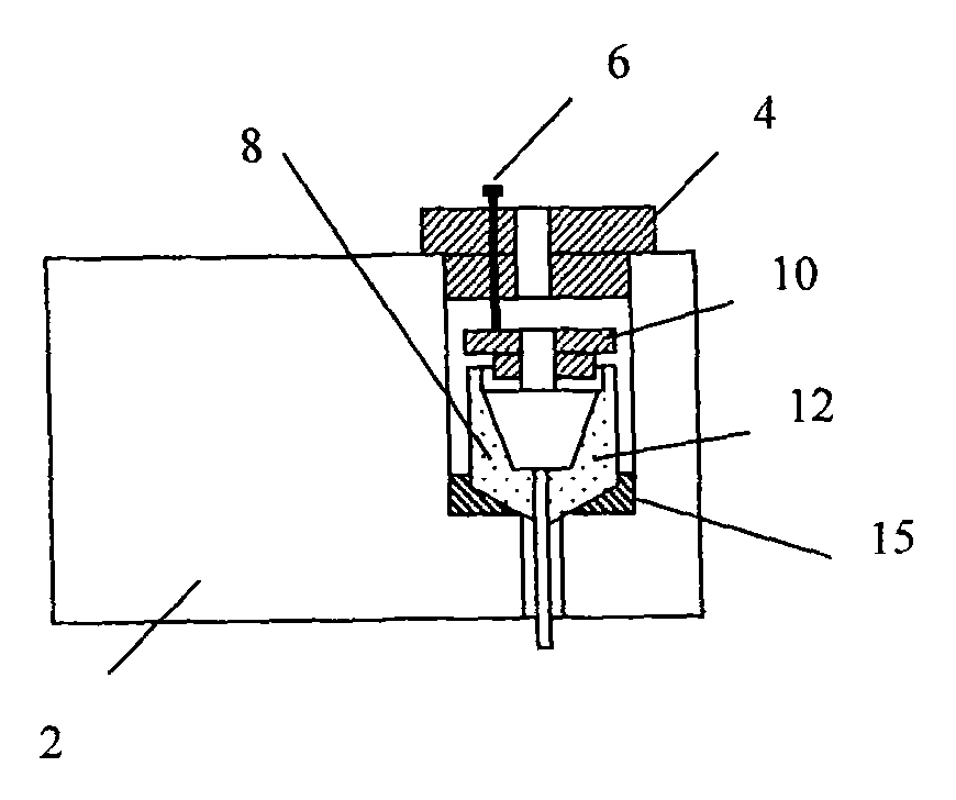 Hollow fiber spinning nozzle of insertion tube type