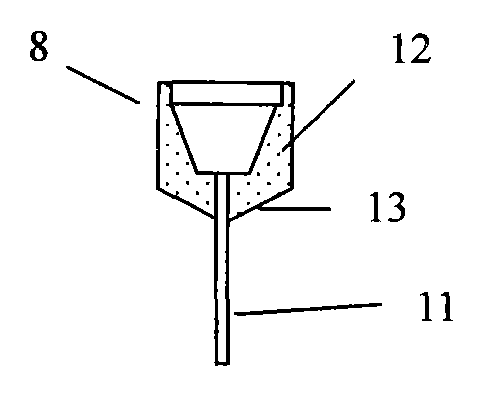 Hollow fiber spinning nozzle of insertion tube type