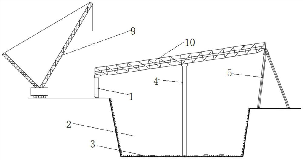 Large vestibule spanning type installation method