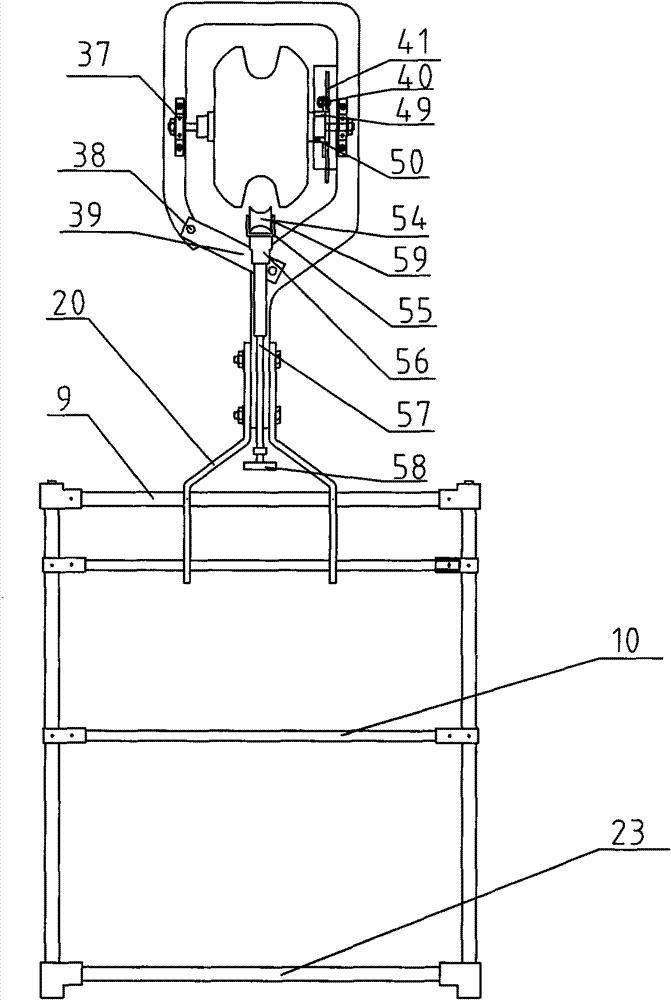 Walking-type hanging basket for transmission line