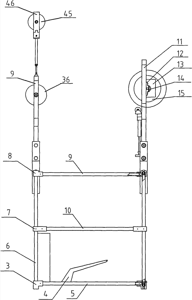 Walking-type hanging basket for transmission line