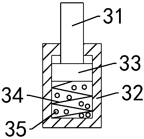 Tea leaf drying device with damping and noise lowering bases