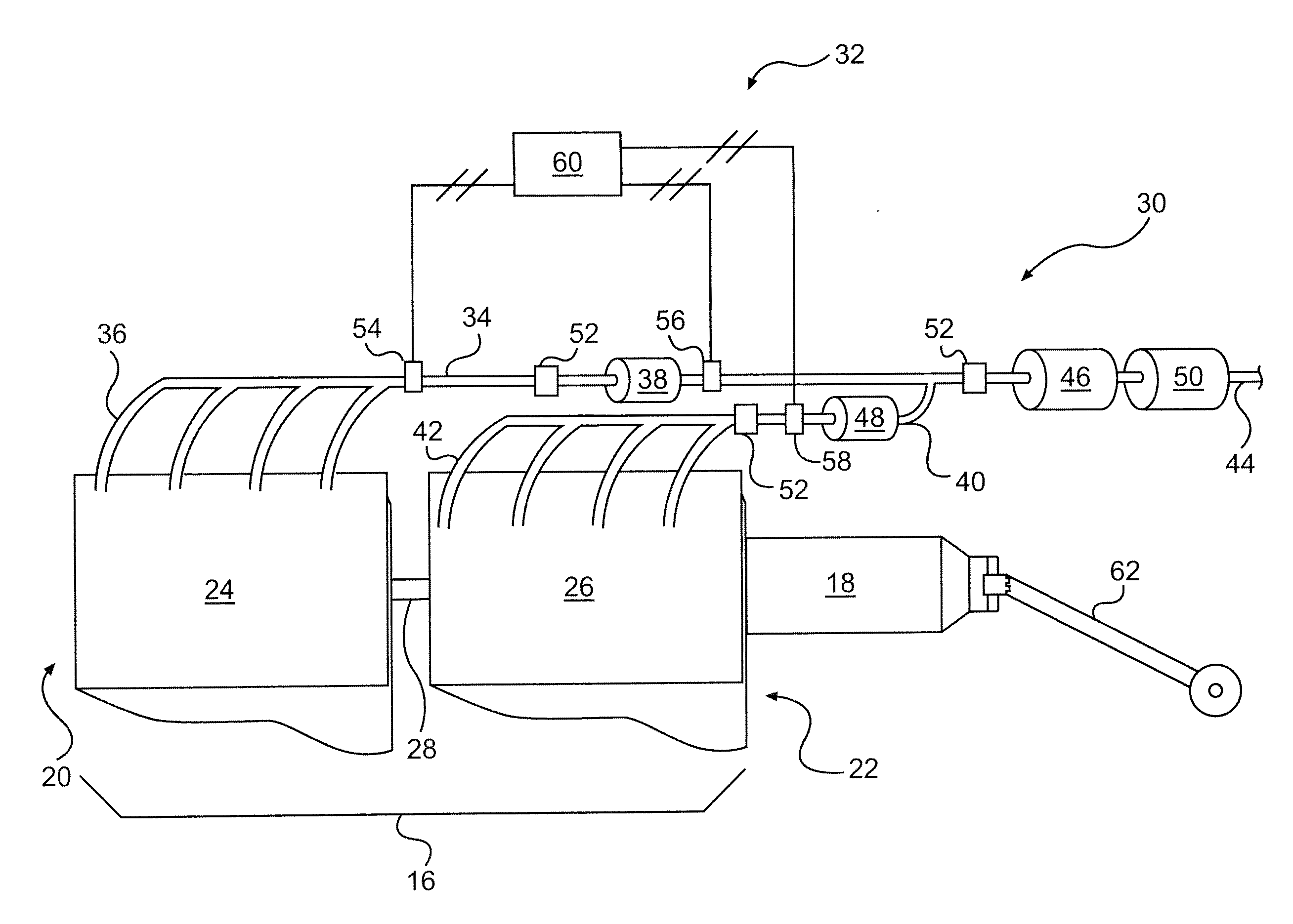 Multi-engine system with on-board ammonia production