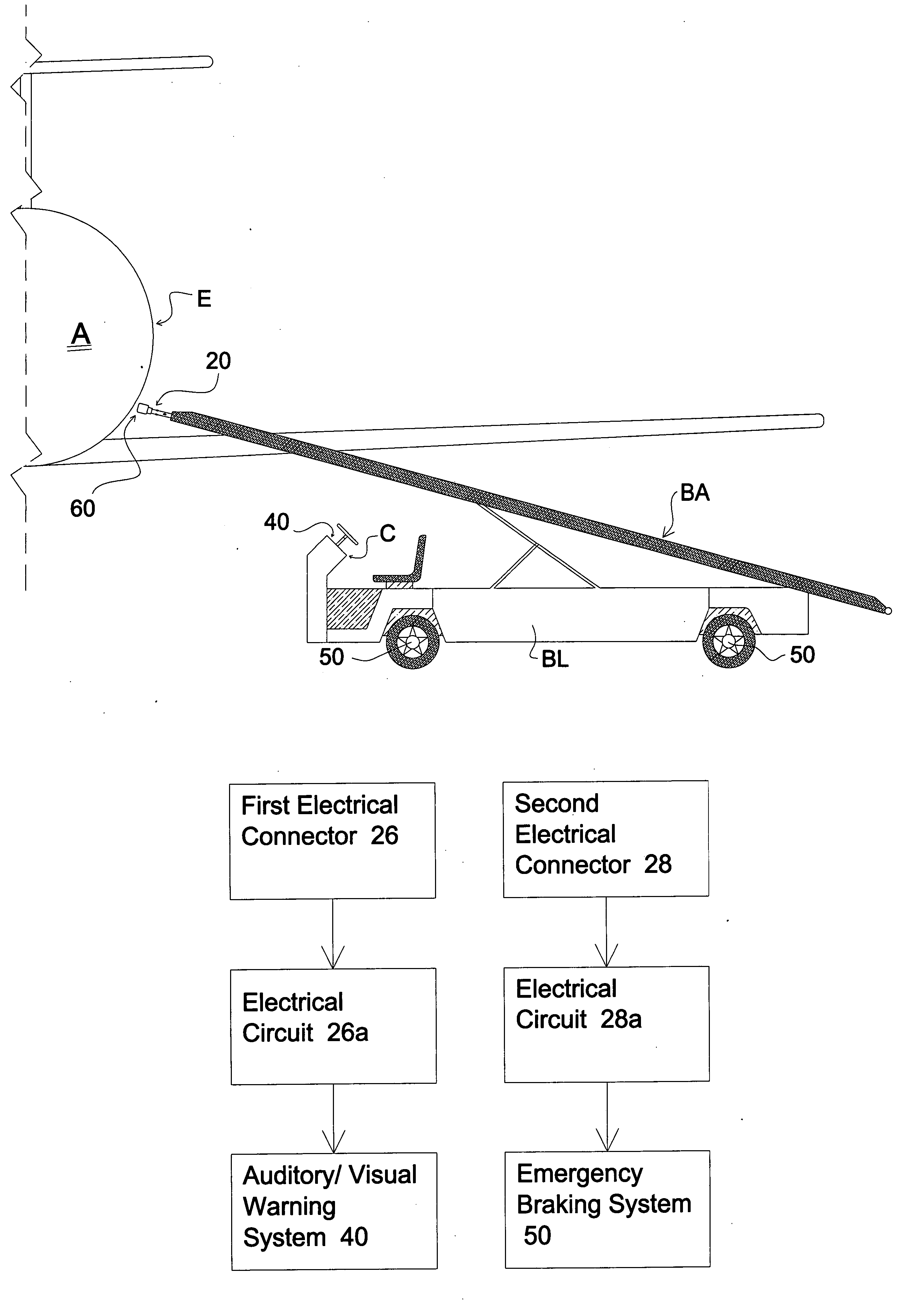 Actuated braking and distance sensing system for operational regulation of belt loader equipment