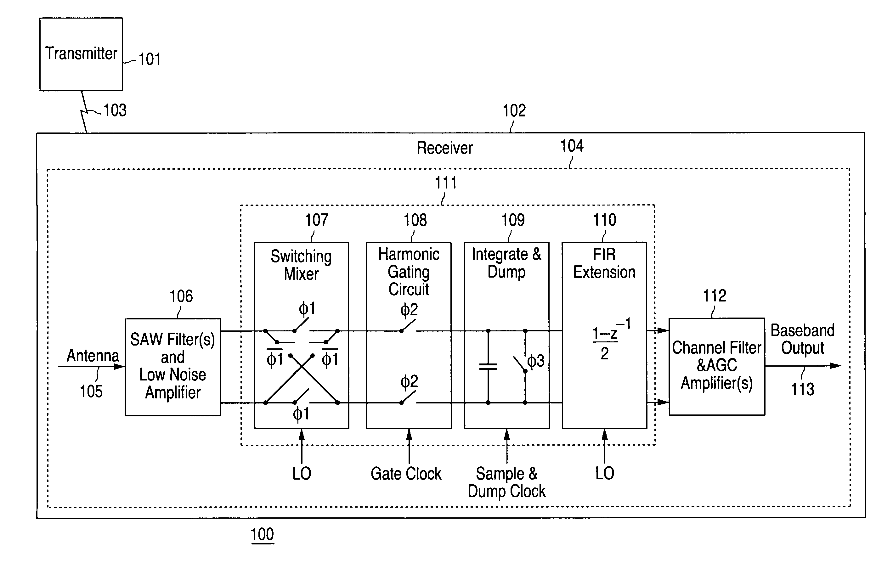 Phase-alternating mixer with alias and harmonic rejection