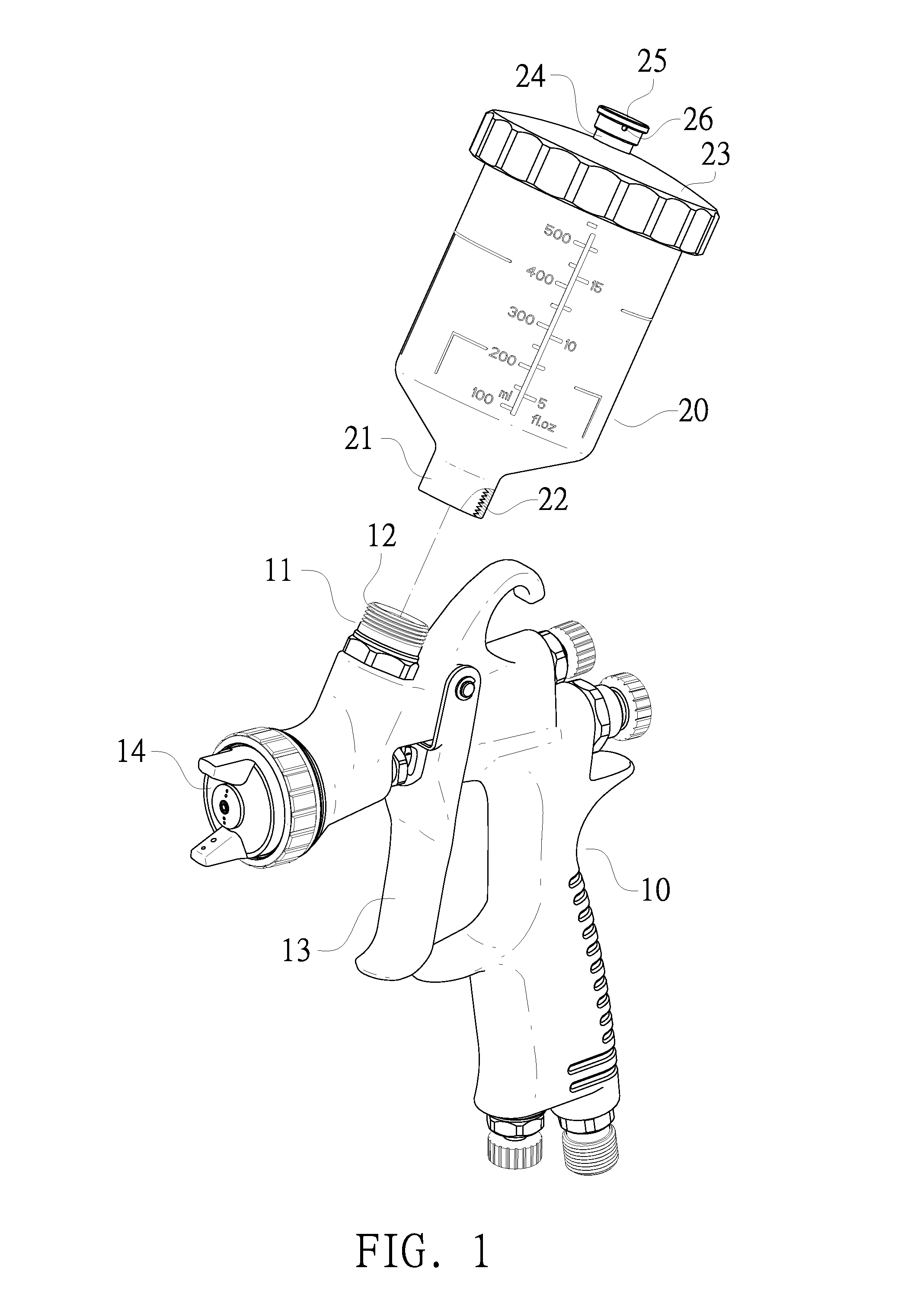 Paint cup structure of paintball gun